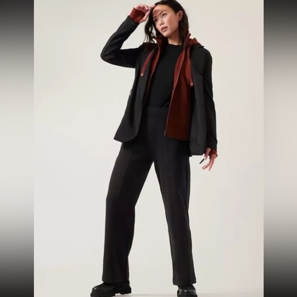 Athleta Black Retroplush Fleece Straight Leg Pant size 1X EUC - Picture 2 of 12